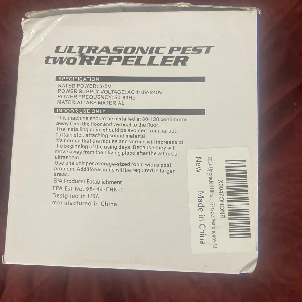 Ultrasonic Pest Two Repeller 12 Pack - One Room One Unit Safe And Easy To Use